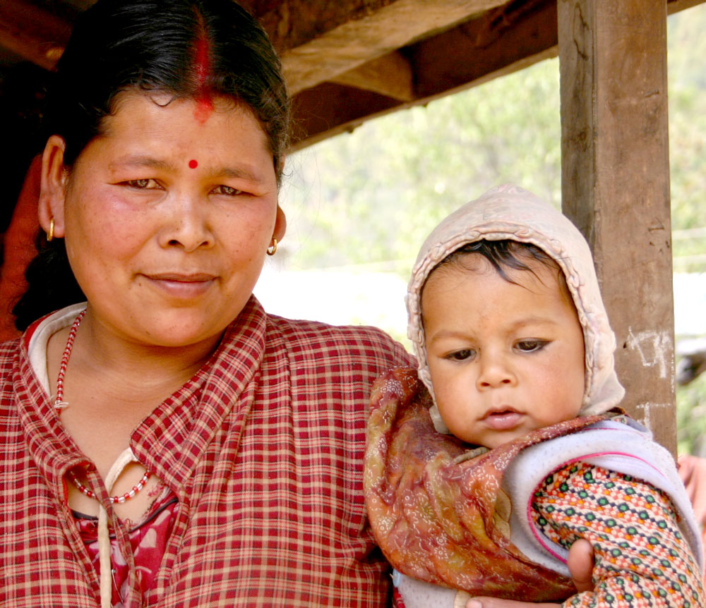 Hindu-woman-and-baby-Nepal