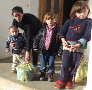 Family with food Christmas 2013